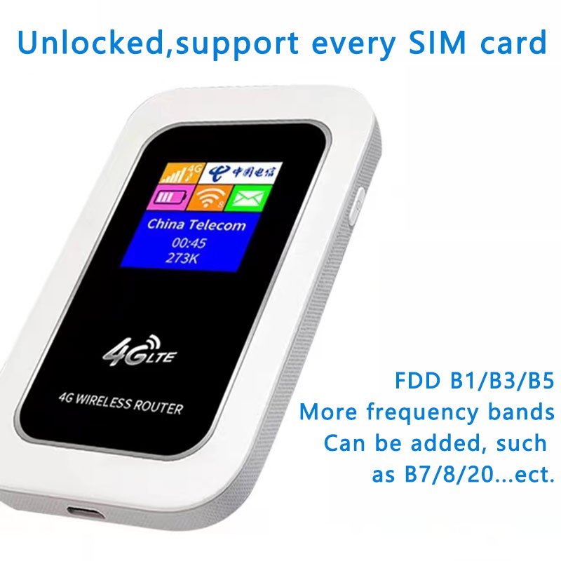 Portable Small Wireless Internet Pocket Wifi 4g Mobile Router Portable Wifi 4g Hotspot Pocket Router With Color Style Screen